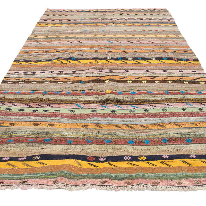 Vintage Turkish Kilim Rug - 5' 2" x 9' 6" (62" x 114") - K0072029
