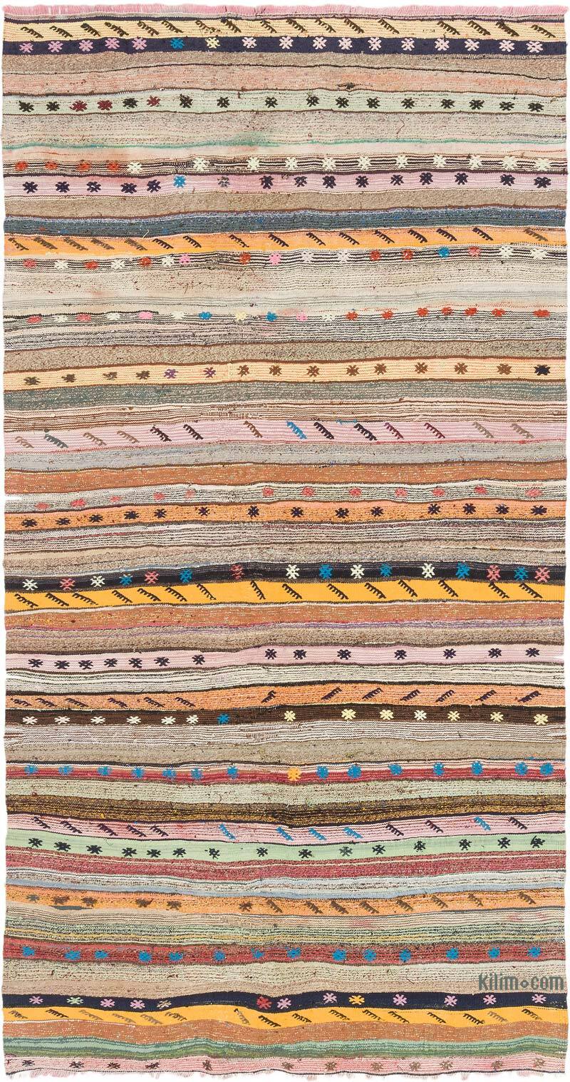 Vintage Turkish Kilim Rug - 5' 2" x 9' 6" (62" x 114") - K0072029