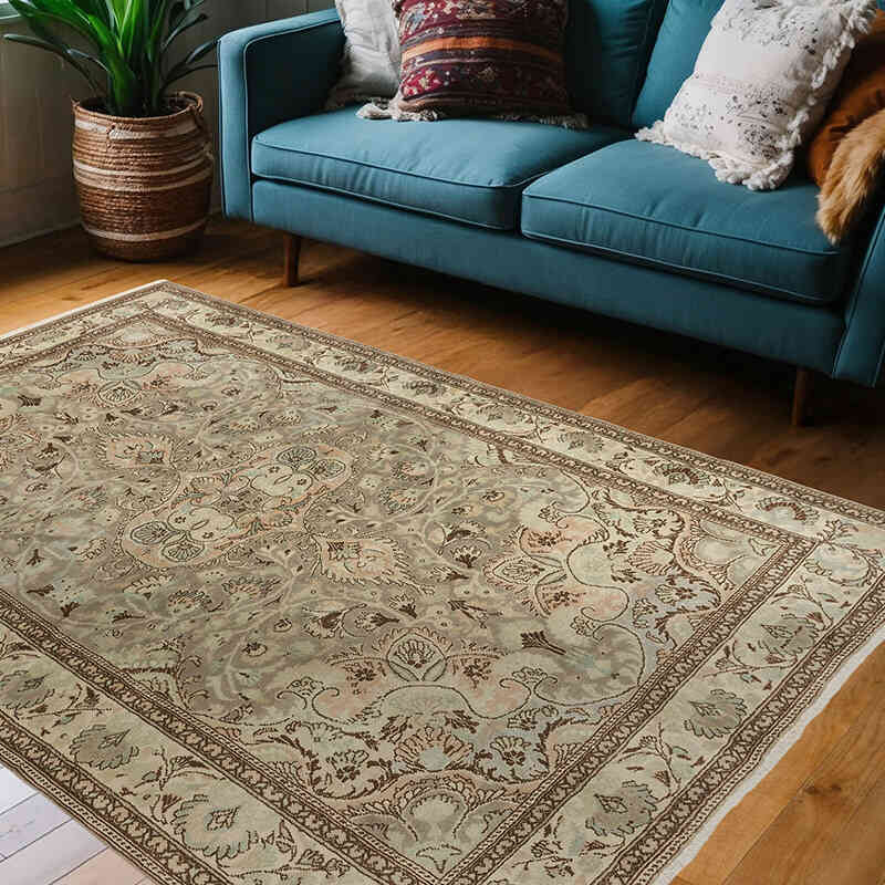 Vintage Turkish Hand-Knotted Rug - 4' 9" x 6' 11" (57" x 83") - K0072051