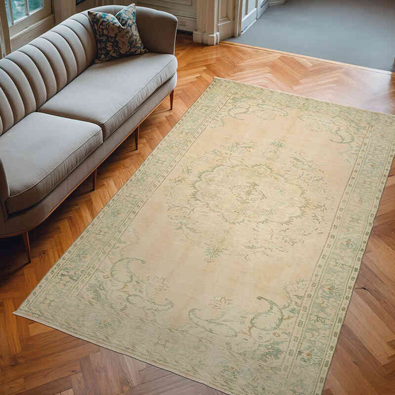 Alfombra Vintage Turca Anudada a Mano - 180 cm x 293 cm - K0072055