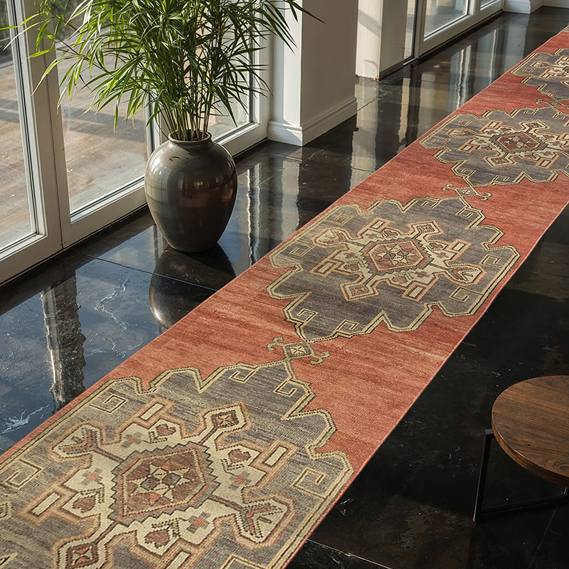 Vintage Turkish Hand-Knotted Runner - 2' 4" x 14' 9" (28" x 177") - K0072061