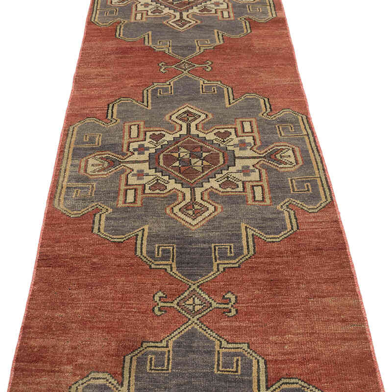 Vintage Turkish Hand-Knotted Runner - 2' 4" x 14' 9" (28" x 177") - K0072061