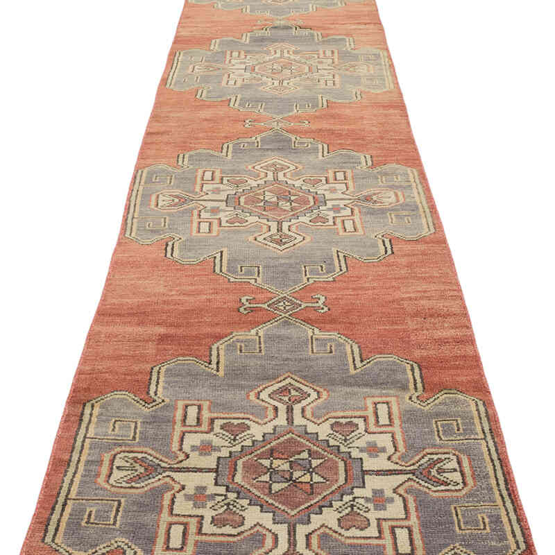 Vintage Turkish Hand-Knotted Runner - 2' 4" x 14' 9" (28" x 177") - K0072061