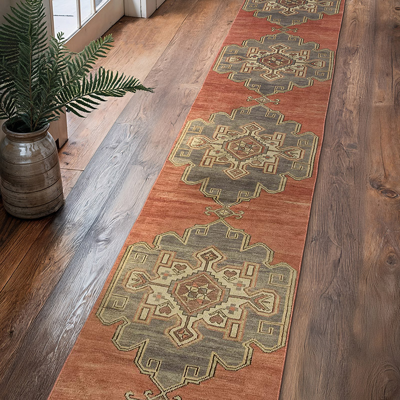 Vintage Turkish Hand-Knotted Runner - 2' 4" x 14' 9" (28" x 177") - K0072061