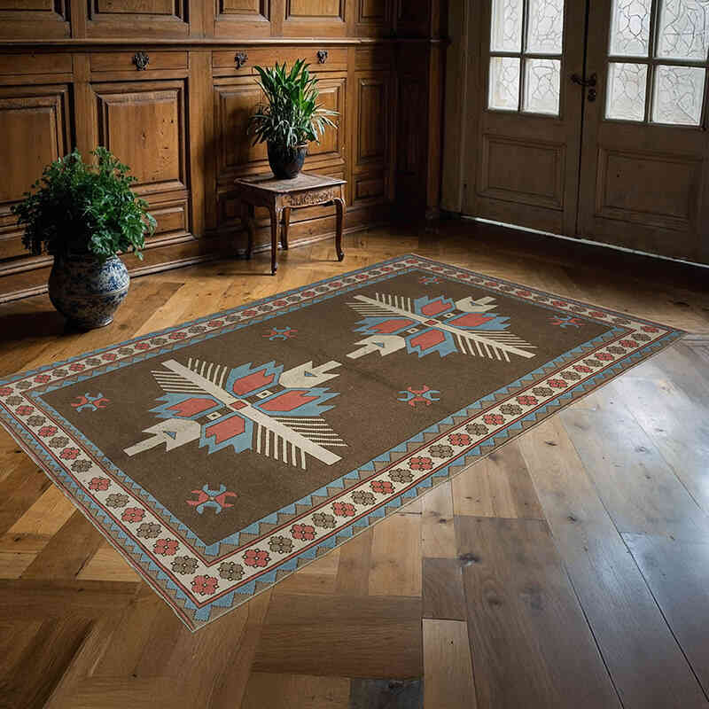 Alfombra Vintage Turca Anudada a Mano - 165 cm x 256 cm - K0072062