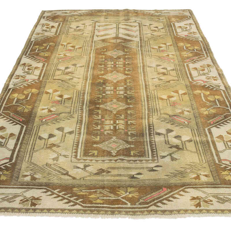 Vintage Turkish Hand-Knotted Rug - 4' 2" x 7' 6" (50" x 90") - K0072065