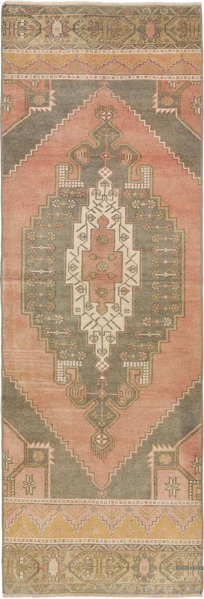 Vintage Turkish Hand-Knotted Runner - 2' 8" x 8'  (32" x 96")