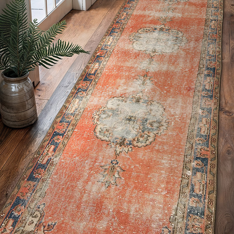 Alfombra Turca Vintage De Pasillo - 98 cm x 328 cm - K0072073
