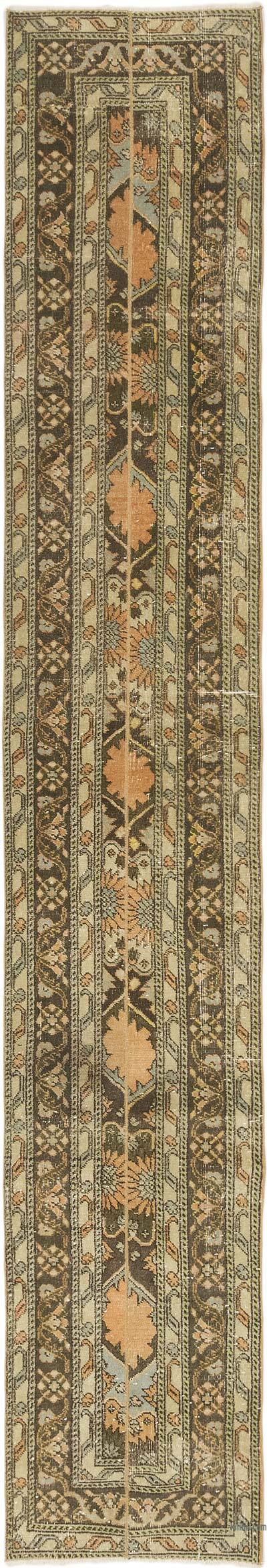 Vintage Turkish Hand-Knotted Runner - 2' 1" x 12' 8" (25" x 152")