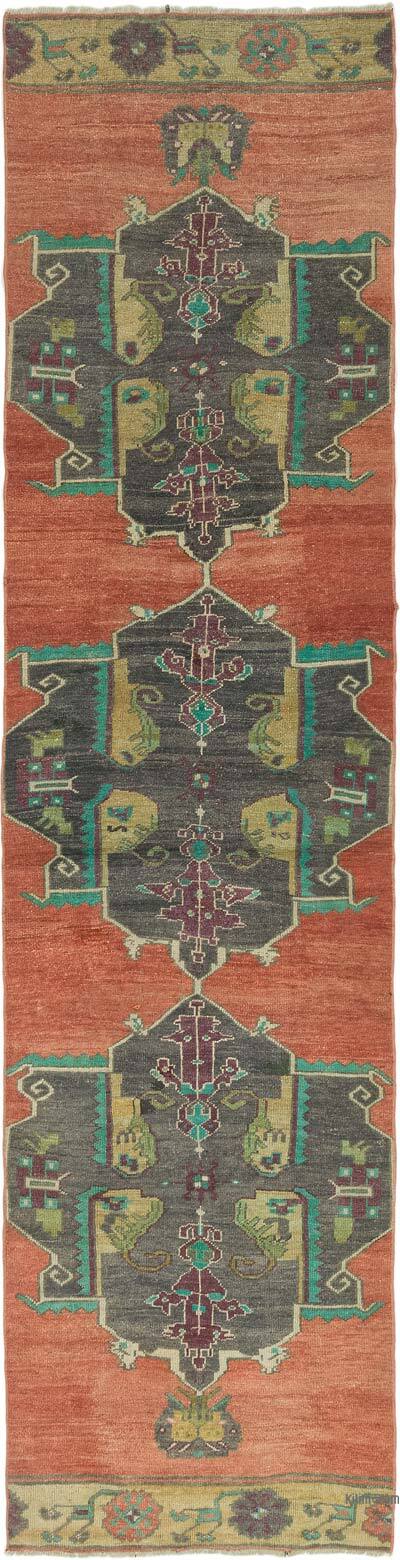 Vintage Turkish Hand-Knotted Runner - 3'  x 12' 1" (36" x 145")
