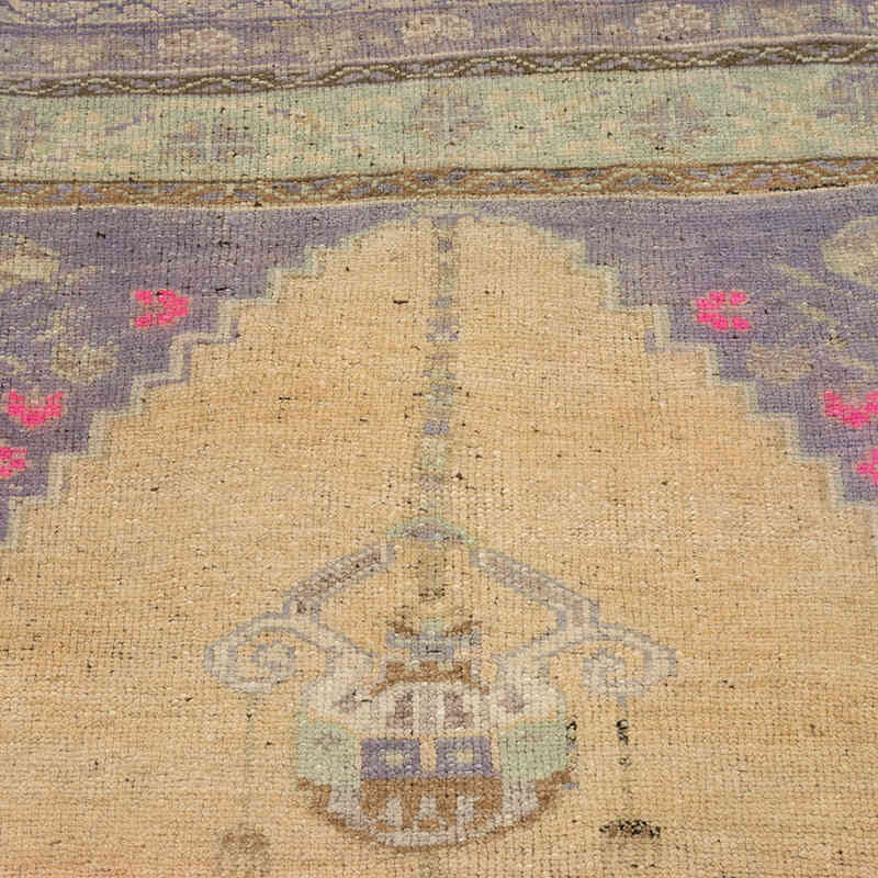 Alfombra Vintage Turca Anudada a Mano - 104 cm x 132 cm - K0072080