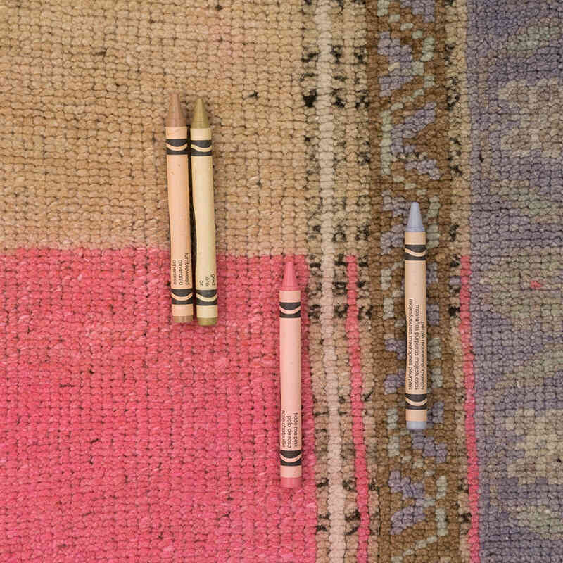 Alfombra Vintage Turca Anudada a Mano - 104 cm x 132 cm - K0072080