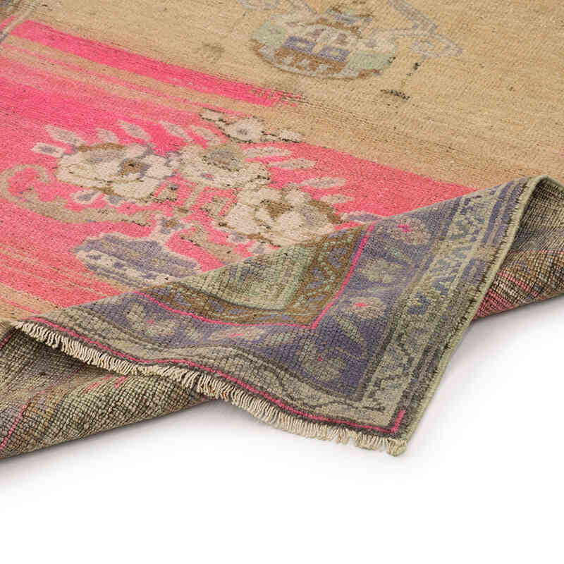 Alfombra Vintage Turca Anudada a Mano - 104 cm x 132 cm - K0072080