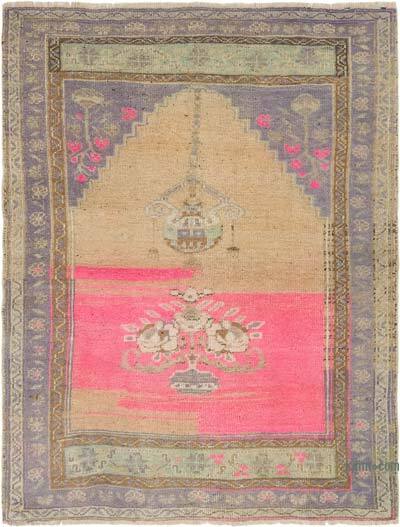 Vintage Turkish Hand-Knotted Rug - 3' 5" x 4' 4" (41" x 52")