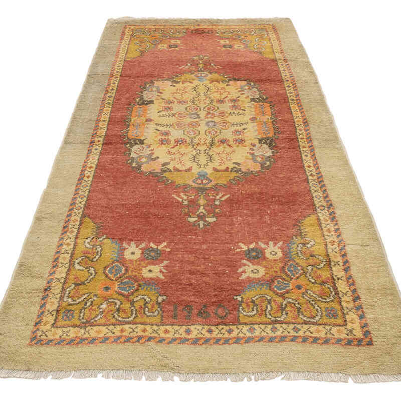 Alfombra Vintage Turca Anudada a Mano - 101 cm x 230 cm - K0072082