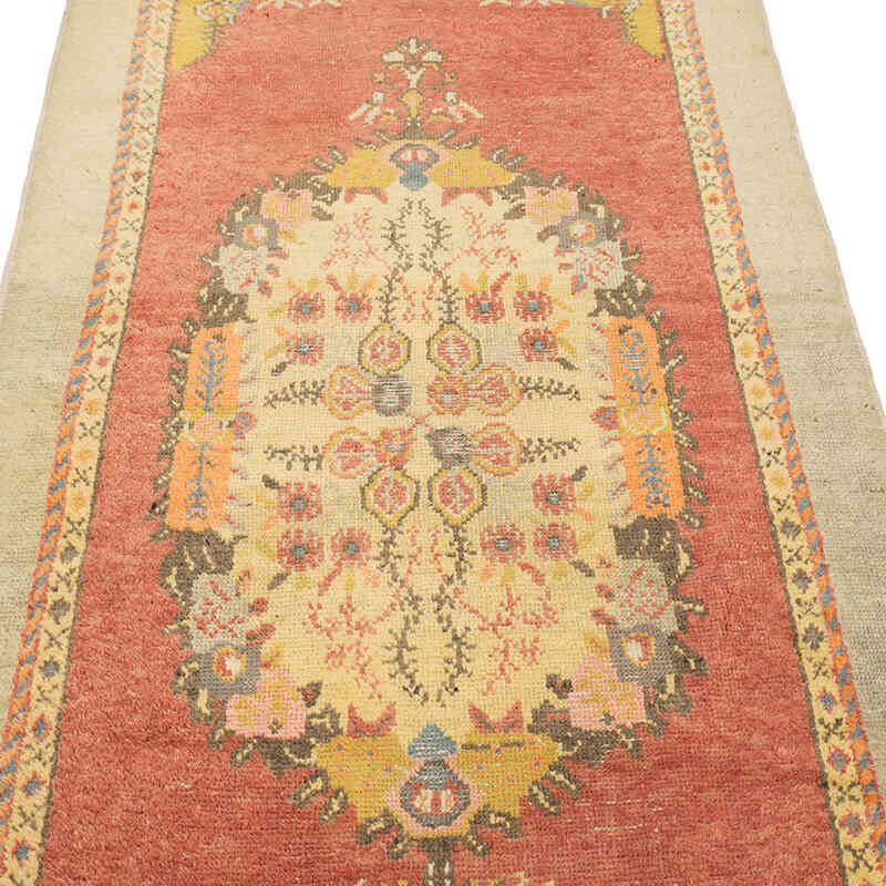 Alfombra Vintage Turca Anudada a Mano - 101 cm x 230 cm - K0072082