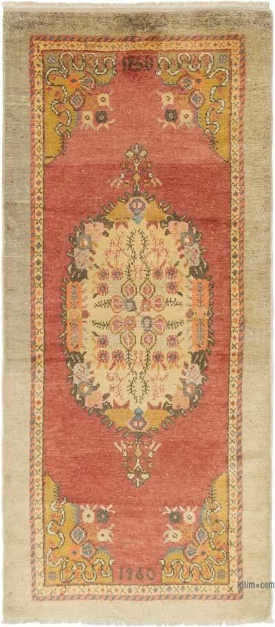 El Dokuma Vintage Halı - 101 cm x 230 cm