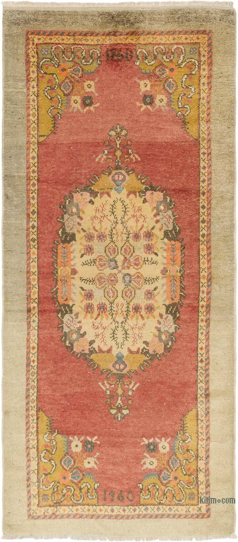 Alfombra Vintage Turca Anudada a Mano - 101 cm x 230 cm - K0072082
