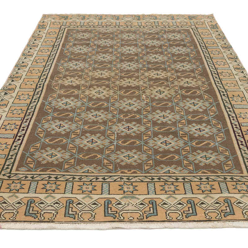 El Dokuma Vintage Halı - 132 cm x 208 cm - K0072092