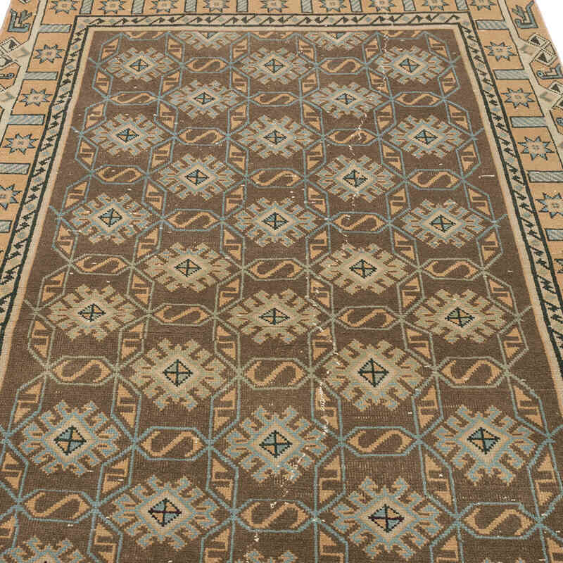 El Dokuma Vintage Halı - 132 cm x 208 cm - K0072092
