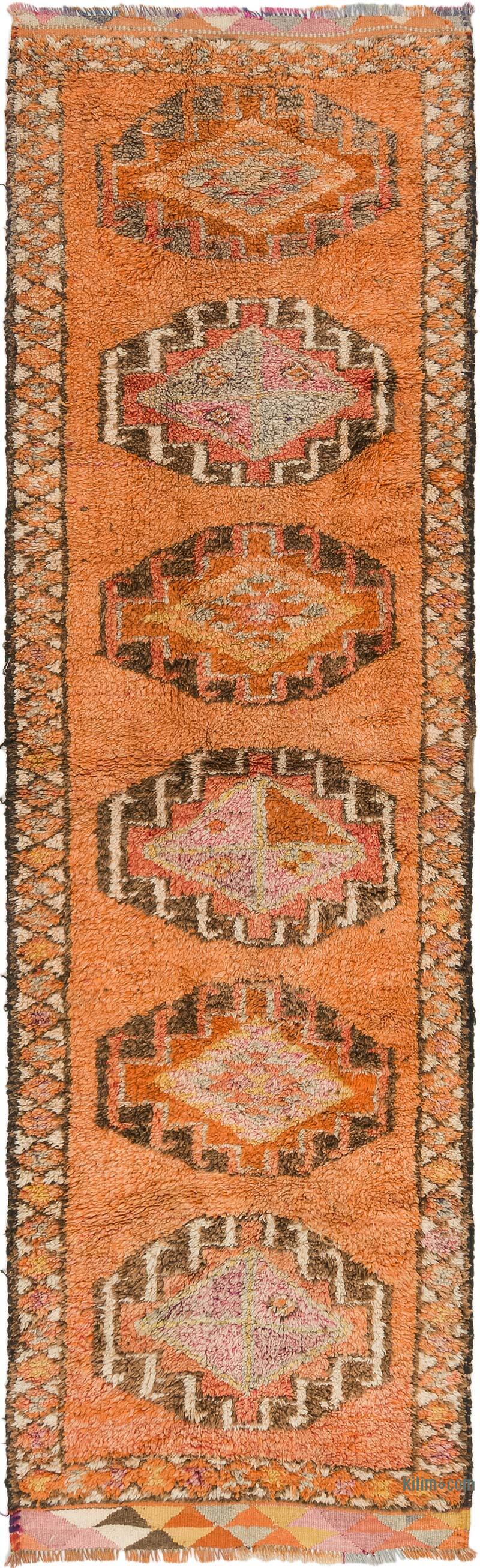 Vintage Tribal Runner Rug - 3' 4" x 11' 4" (40" x 136") - K0072100