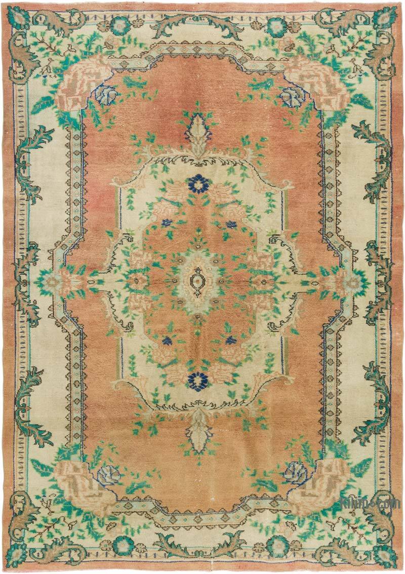 Alfombra Vintage Turca Anudada a Mano - 194 cm x 275 cm - K0072109