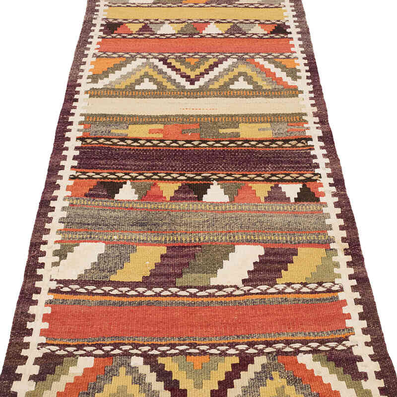 Vintage Tribal Kilim Runner - 2' 9" x 8' 2" (33" x 98") - K0072110