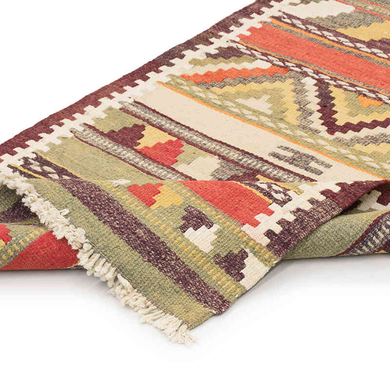 Vintage Tribal Kilim Runner - 2' 9" x 8' 2" (33" x 98") - K0072110