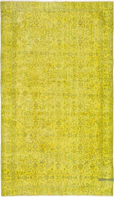Boyalı El Dokuma Vintage Halı - 158 cm x 270 cm