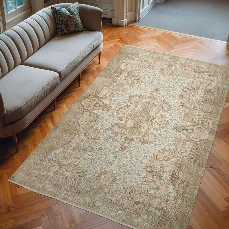 Vintage Turkish Hand-Knotted Rug - 6' 1" x 9' 10" (73" x 118") - K0072125