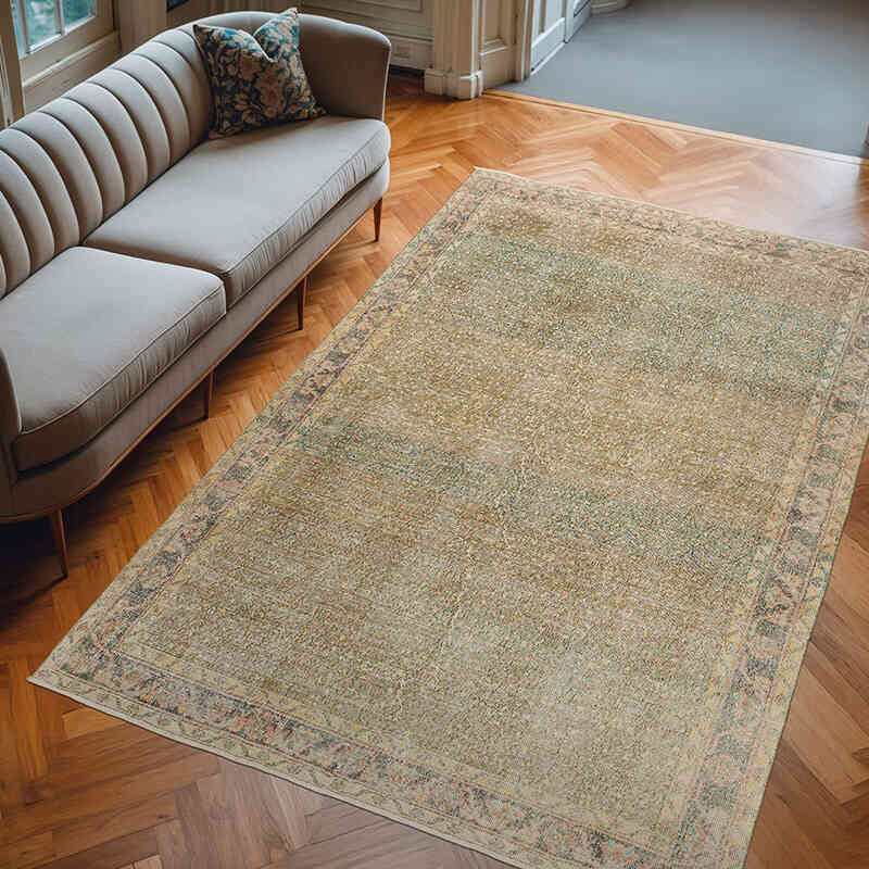 Vintage Turkish Hand-Knotted Rug - 6' 6" x 9' 9" (78" x 117") - K0072129