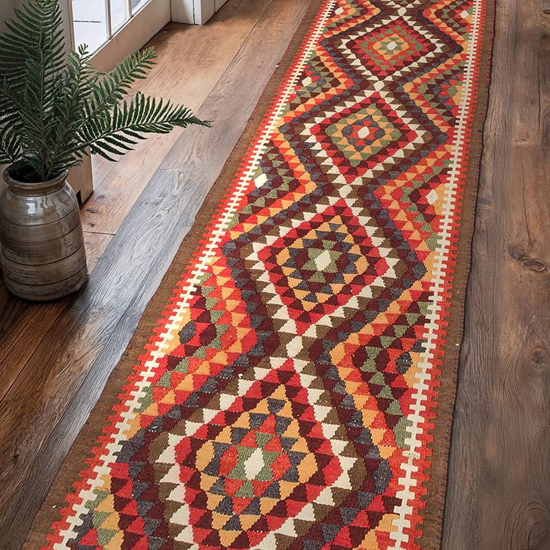 Vintage Tribal Kilim Runner - 2' 9" x 11'  (33" x 132") - K0072155