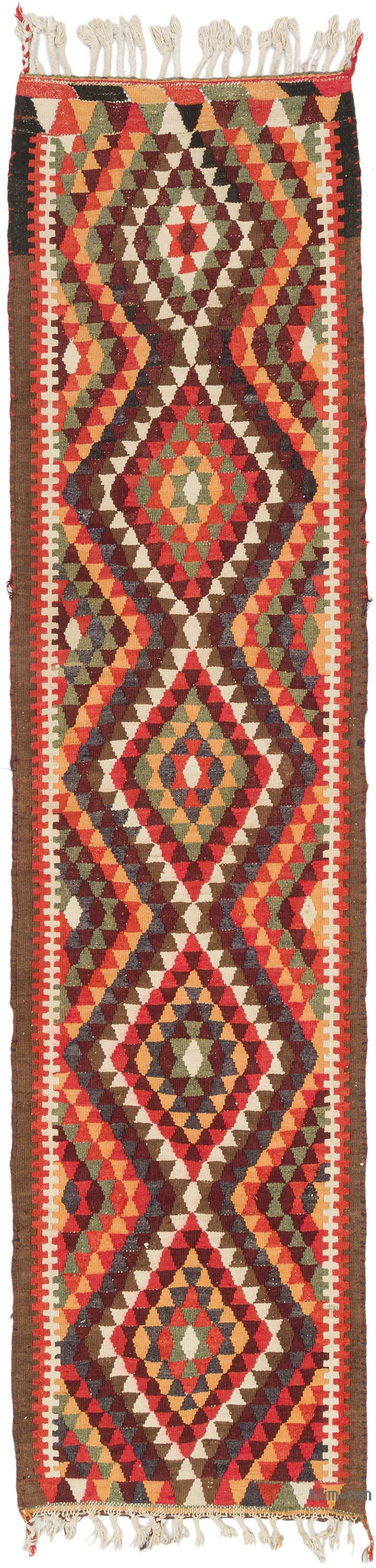 Vintage Tribal Kilim Runner - 2' 9" x 11'  (33" x 132") - K0072155