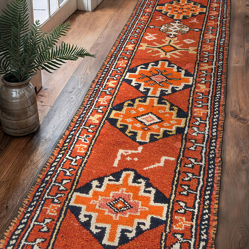 Alfombra Vintage de pasillo - 90 cm x 340 cm - K0072157