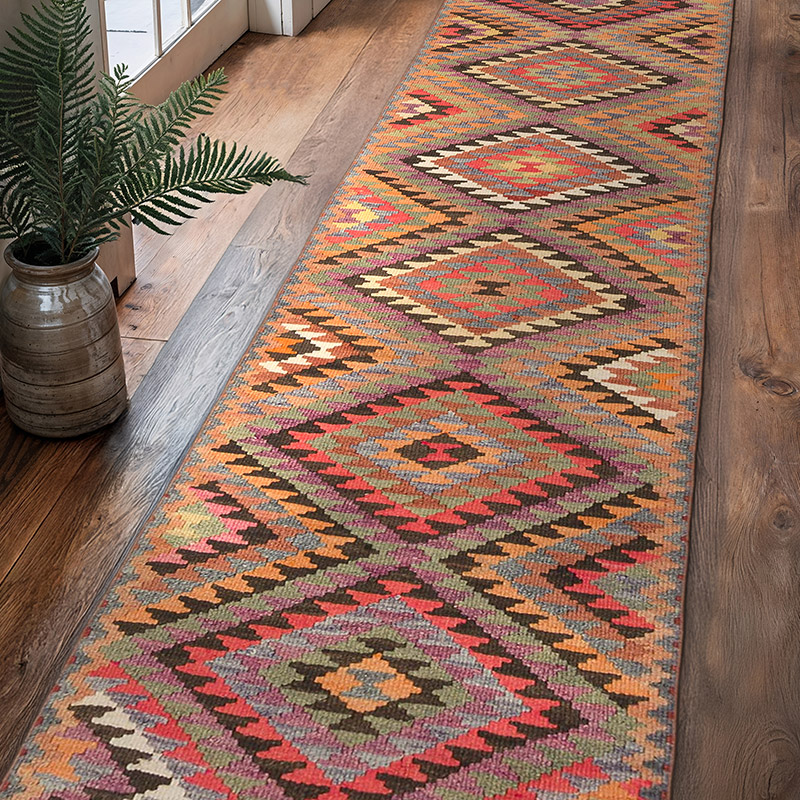Vintage Anadolu Kilim Yolluk - 80 cm x 340 cm - K0072170