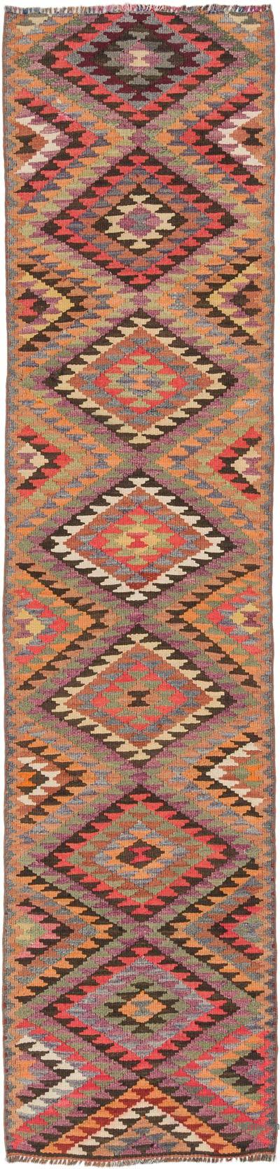 Vintage Tribal Kilim Runner - 2' 7" x 11' 2" (31" x 134")
