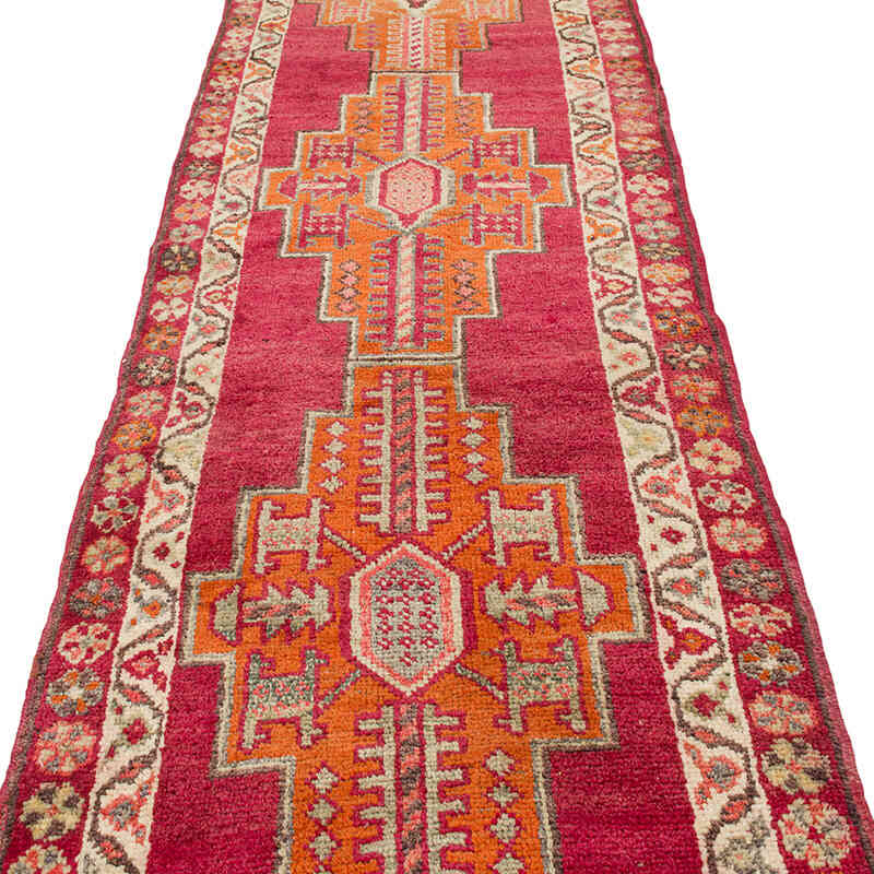 Alfombra Vintage de pasillo - 92 cm x 377 cm - K0072171