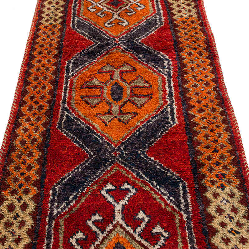 Vintage Tribal Runner Rug - 3' 1" x 11' 6" (37" x 138") - K0072172