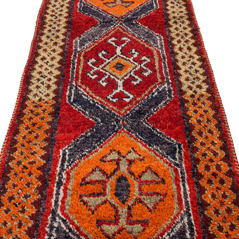 Vintage Tribal Runner Rug - 3' 1" x 11' 6" (37" x 138") - K0072172