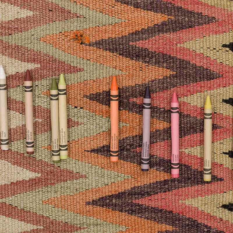 Alfombra Kilim Tribal Vintage - 106 cm x 225 cm - K0072174
