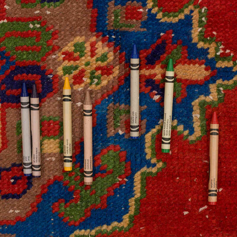 Vintage Turkish Hand-Knotted Rug - 8' 11" x 11' 6" (107" x 138") - K0072177