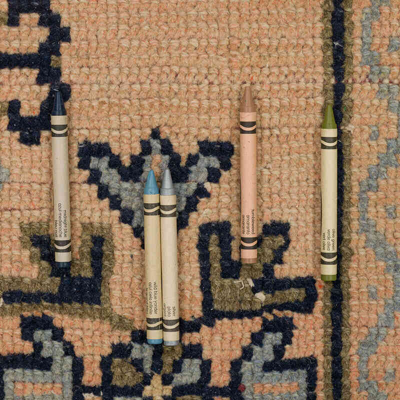 Vintage Turkish Hand-Knotted Rug - 9'  x 11' 2" (108" x 134") - K0072184