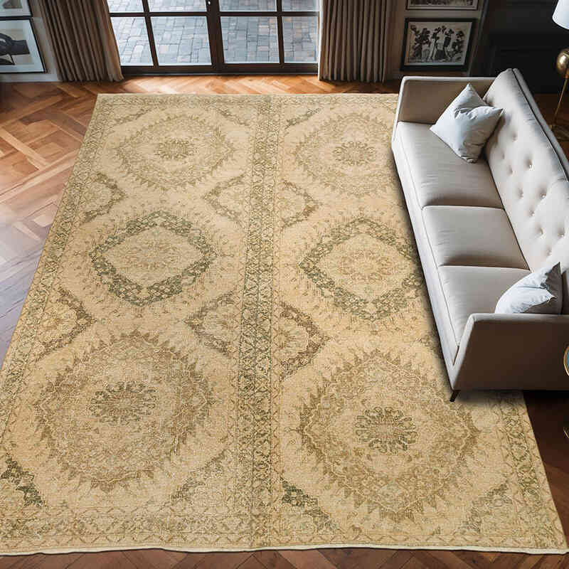 Vintage Turkish Hand-Knotted Rug - 9' 5" x 13' 7" (113" x 163") - K0072188
