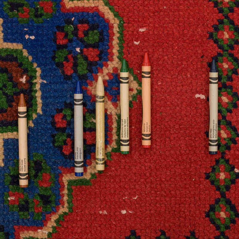 Vintage Turkish Hand-Knotted Rug - 8' 10" x 11' 4" (106" x 136") - K0072223