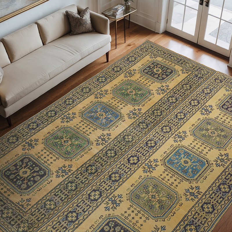 Vintage Turkish Hand-Knotted Rug - 8' 10" x 11' 7" (106" x 139") - K0072230
