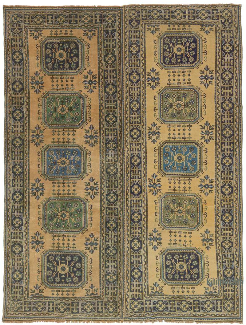 Vintage Turkish Hand-Knotted Rug - 8' 10" x 11' 7" (106" x 139") - K0072230