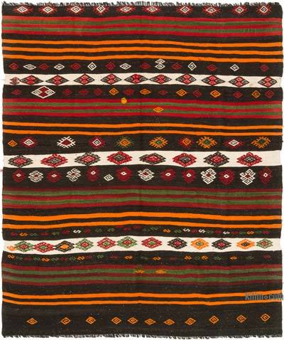 Vintage Sivas Kilim Rug - 7' 5" x 8' 8" (89" x 104")