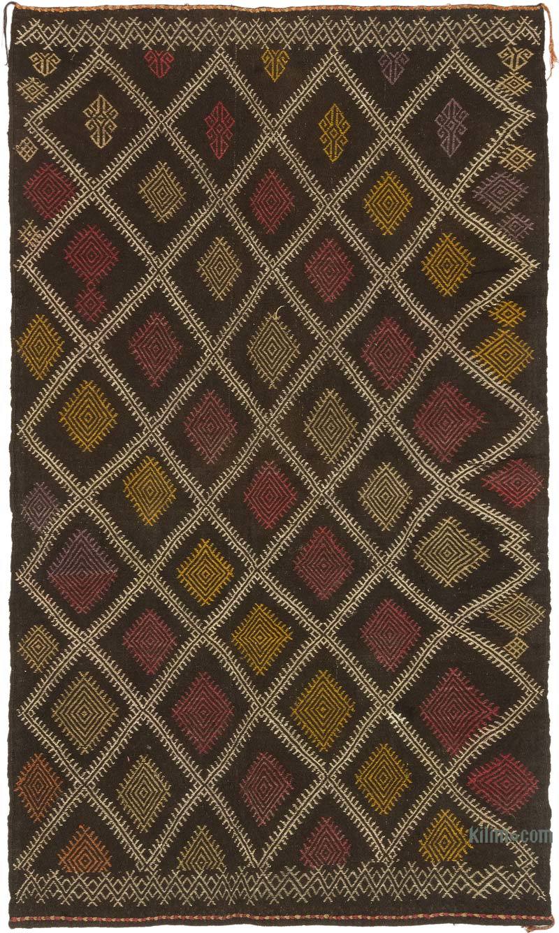 Vintage Anatolian Jijim Rug - 5' 5" x 9' 3" (65" x 111") - K0072235