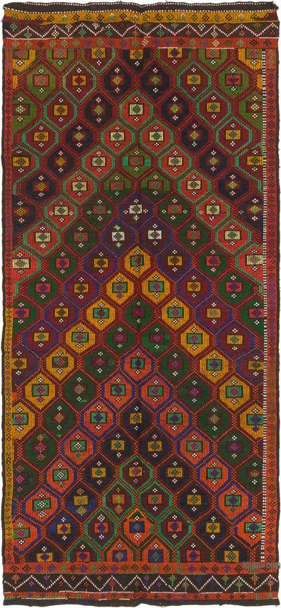 Vintage Anatolian Jijim Rug - 5' 1" x 11' 3" (61" x 135")