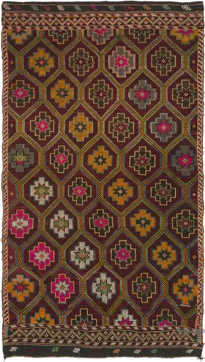 Vintage Anatolian Jijim Rug - 5' 5" x 9' 10" (65" x 118")